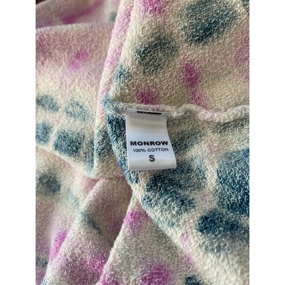 MONROW Bamboo Burst Tie Dye Boxy Sweatshirt - Picture 12 of 13